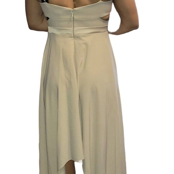 HALSTON NWT Cream Coloured Asymmetrical Dress Final Discount - Picture 2 of 8